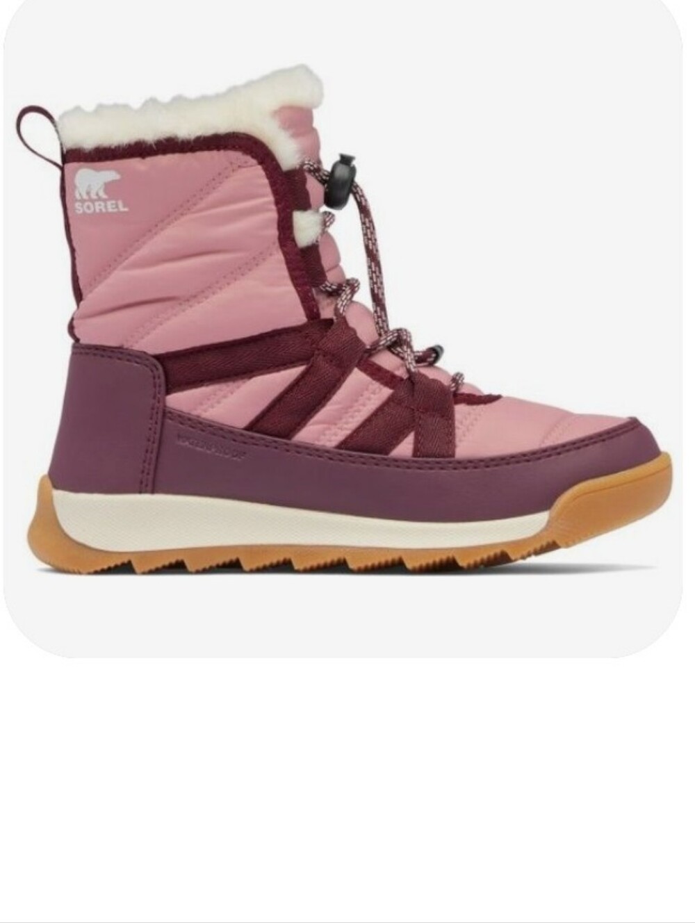 Sorel Youth Whitney II Plus Lace Waterproof Faux-Fur Lace-Up Winter Boots